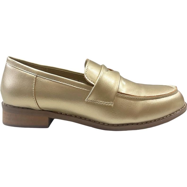 Mocasin Mujer Dorado Javiera Detogni CL 37