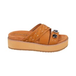 Sandalia Mujer Camel Plataforma Baltik Police Cafe CL 35