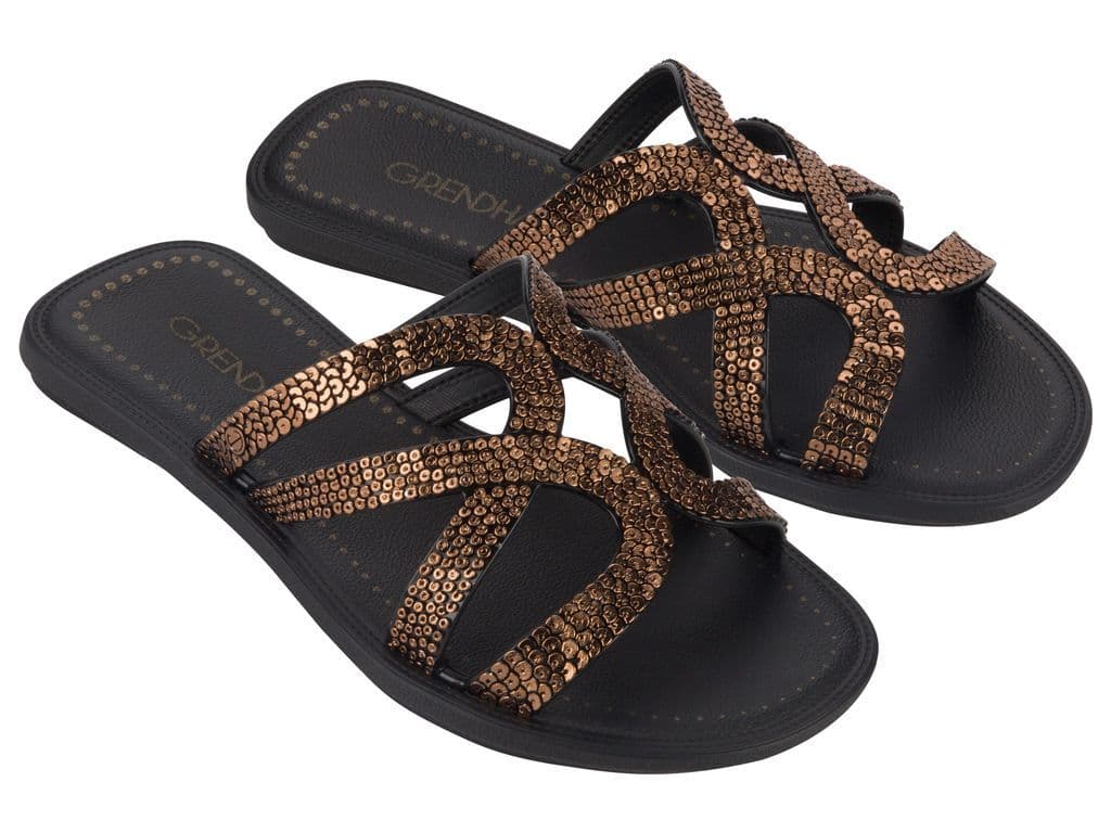 Sandalia Mujer Negro Buriti Grendha 34 35
