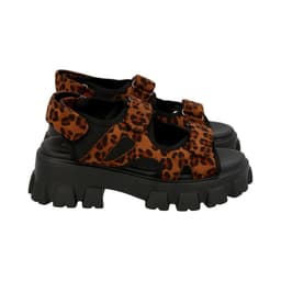 Sandalia Mujer Animal Print Plataforma Mixen Police Cafe CL 40