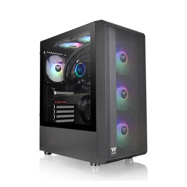 Gabinete Thermaltake S200 TG ARGB Plus, Mid Tower, ATX Negro