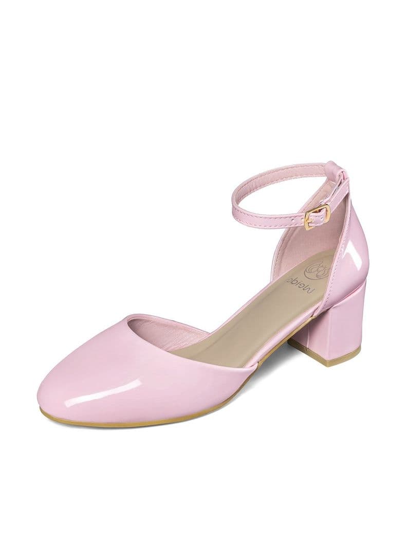 Zapatos Taco PU Acharolado Mujer Cuadrado Weide GH225 Rosado CL 39