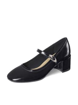 Zapatos Taco Casual PU Mujer Cuadrado Weide YL058 Negro CL 35