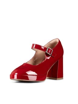 Zapato Mary Jane Tacones Elegante Charol Mujer Weide YL83 Burdeo CL 39