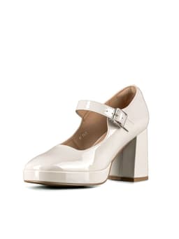 Zapato Mary Jane Tacones Elegante Charol Mujer Weide YL83 Beige CL 39