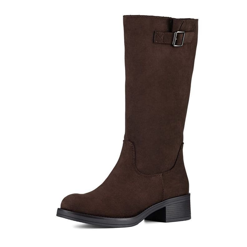 Bota Taco Mujer Casual PU Textil Weide CZY659 Cafe CL 35