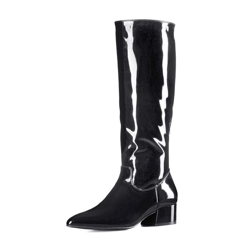 Bota Taco Mujer Casual PU Weide CZY660 Negro CL 40