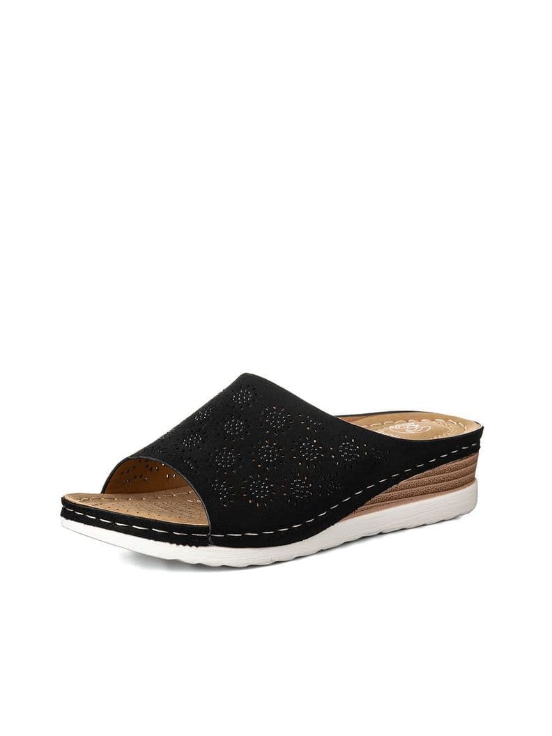 Sandalias Chalas Casual Confort Mujer Taco Cuna Weide QIU365 Negro CL 40