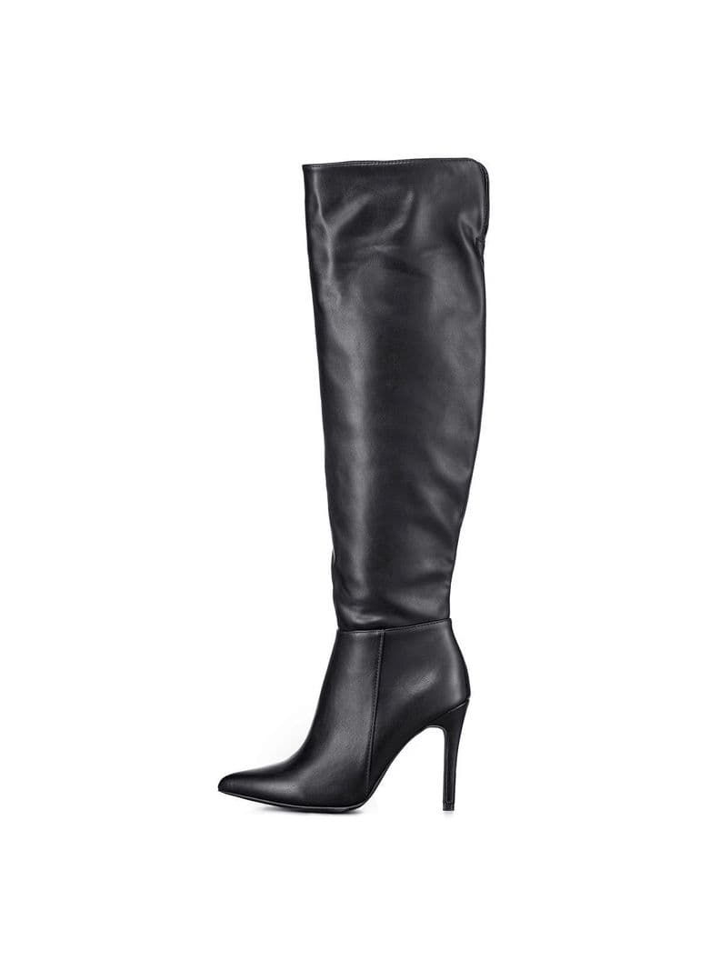 Botas Largas Mujer Eco Cuero De Moda Clasico Weide CZY600 Negro CL 36