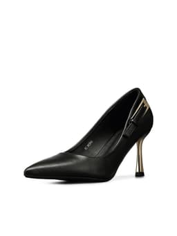 Zapato Taco Alto Formal Simil Charol Mujer Weide GHE38 Negro CL 35