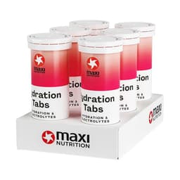Caja Hydration Tabs 6unid Strawberry - Maxi Nutrition Transparente