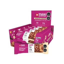 Caja Protein Bar Creamy Core 12 Unid Hazelnut Nougat - Maxi Nutrition Transparente
