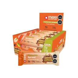 Caja Waffle Bar 12 Unid Pistachio Spread - Maxi Nutrition Transparente