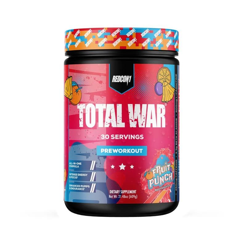 Total War Pre-Workout 600gr Fruit Punch - Redcon1 Transparente