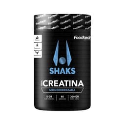 Shaks 100% Creatina 300gr - Foodtech Transparente