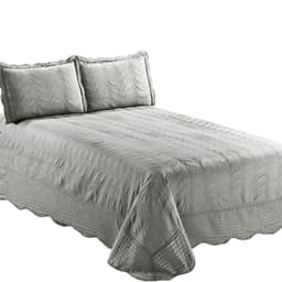 Quilt Bordado King Versailles Gris