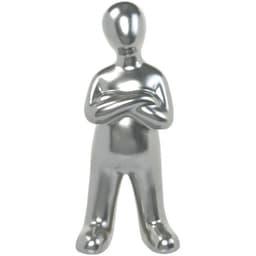 Figura Decorativa Humano Silver Mediano Plata