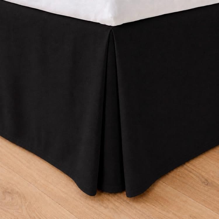 Faldon 144 hilos Clasico Liso 1,5 Plaza Negro