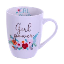 Tazon Decorativo Girl Power Blanco