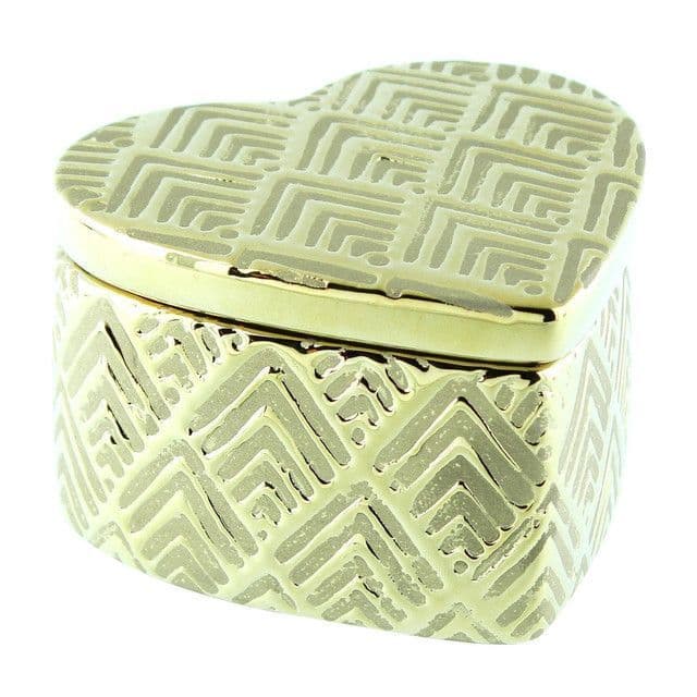 Joyero Decorativo Corazon Gold Dorado