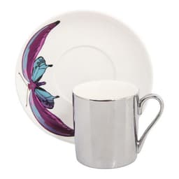 Taza Cafe con Plato Reflejo Morado 2 Piezas Morado Degradado