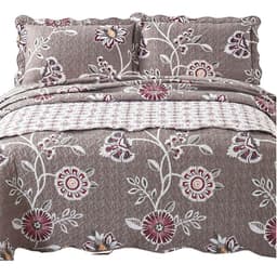 Quilt Con Piecera Barcelona 1,5 Plaza Cafe Degradado