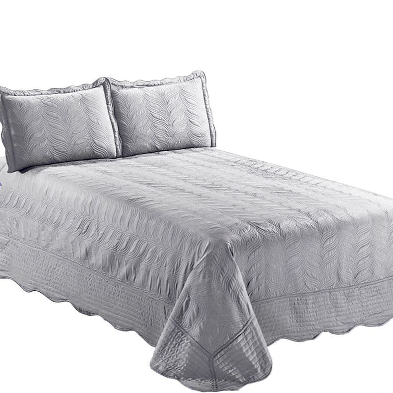 Quilt Bordado 1,5 Plaza Versailles Gris