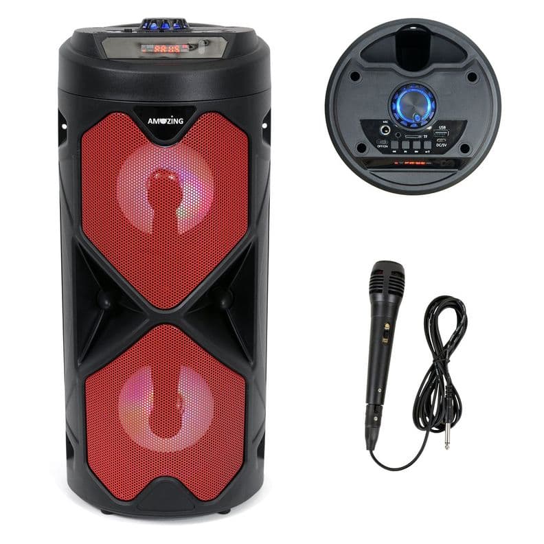 Parlante Bluetooth karaoke inalambrico. Big Pro 500 RED