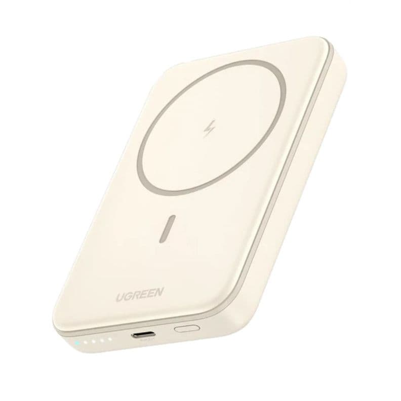 BATERIA PORTATIL MAGNETICA 5.000MAH MINI CARGA INALAMBRICA 15W BLANCO UGREEN PB560