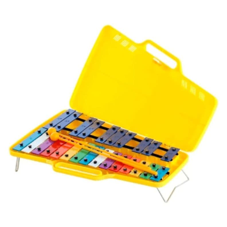 METALOFONO 25 NOTAS COLOR CAJA PLASTICA ALAGUEZ Amarillo