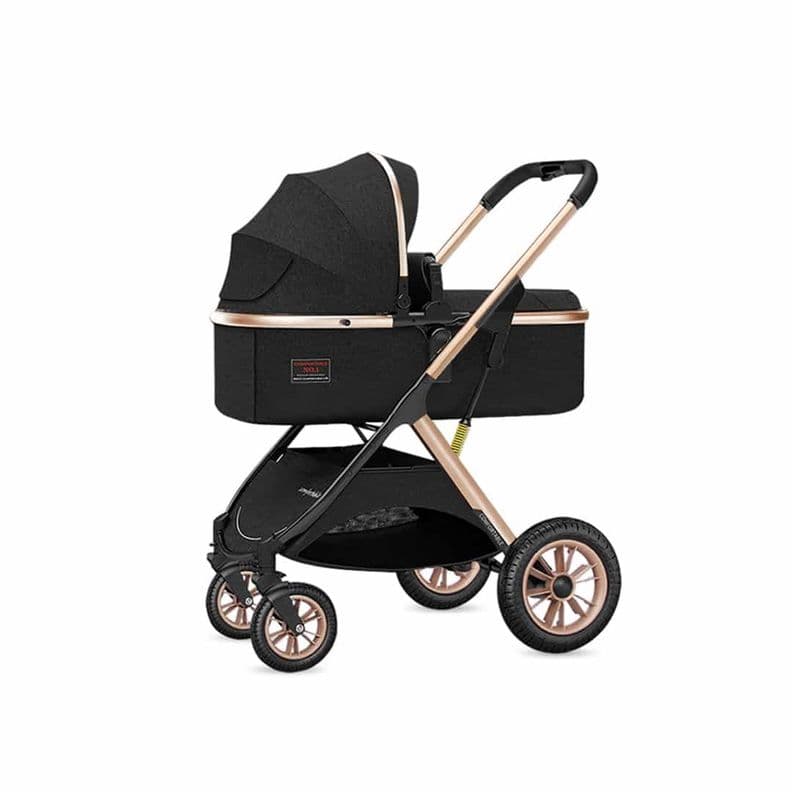 Coche Cuna Moises Compacto Multiposiciones Negro BABYMINE