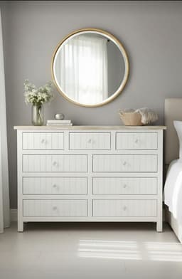 COMODA DE MADERA 120 CM TERRANOVA MUEBLES LORELEY Blanco
