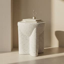 Mesa de Centro y Lateral Crema Blanco