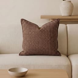 Cojin Decorativo Texturizado Jacquard Cafe Marron para Sofa