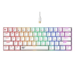 Teclado Gamer Mecanico Luces RGB KB903L Havit Blanco