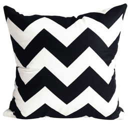 Pack 3 Fundas de Cojin Geometrica Zigzag Negro 45x45 cm