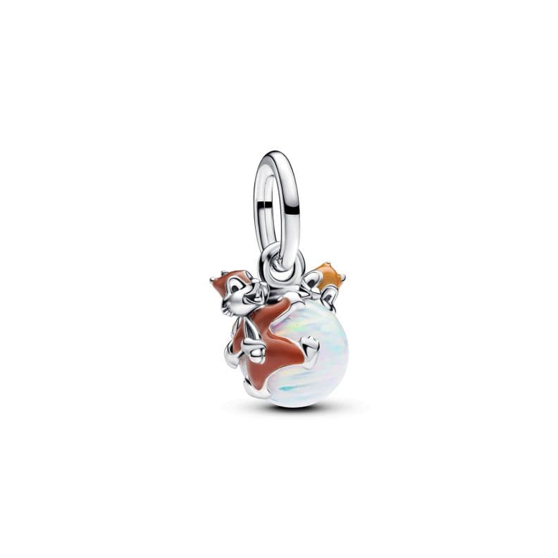 Charm Colgante Adorno Chip y Chop de Disney Plata