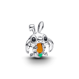 Charm Stitch de Disney con Disfraz de Conejo de Pascua Plata