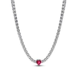 Choker Halo Corazon Plata 40