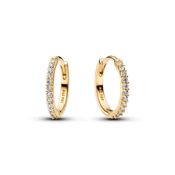 Aretes de Aro Mini Onda Resplandeciente Dorados Dorado