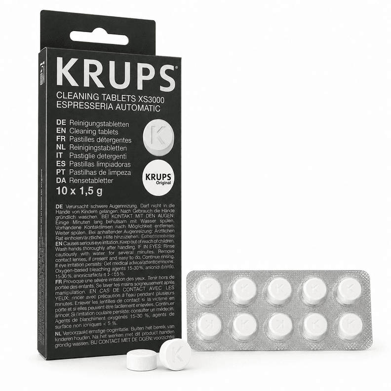 Tabletas de Limpieza Cafeteras Krups Blanco