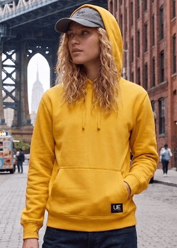 POLERON CANGURO - HODDIE WOMAN COLLECTION Amarillo XL