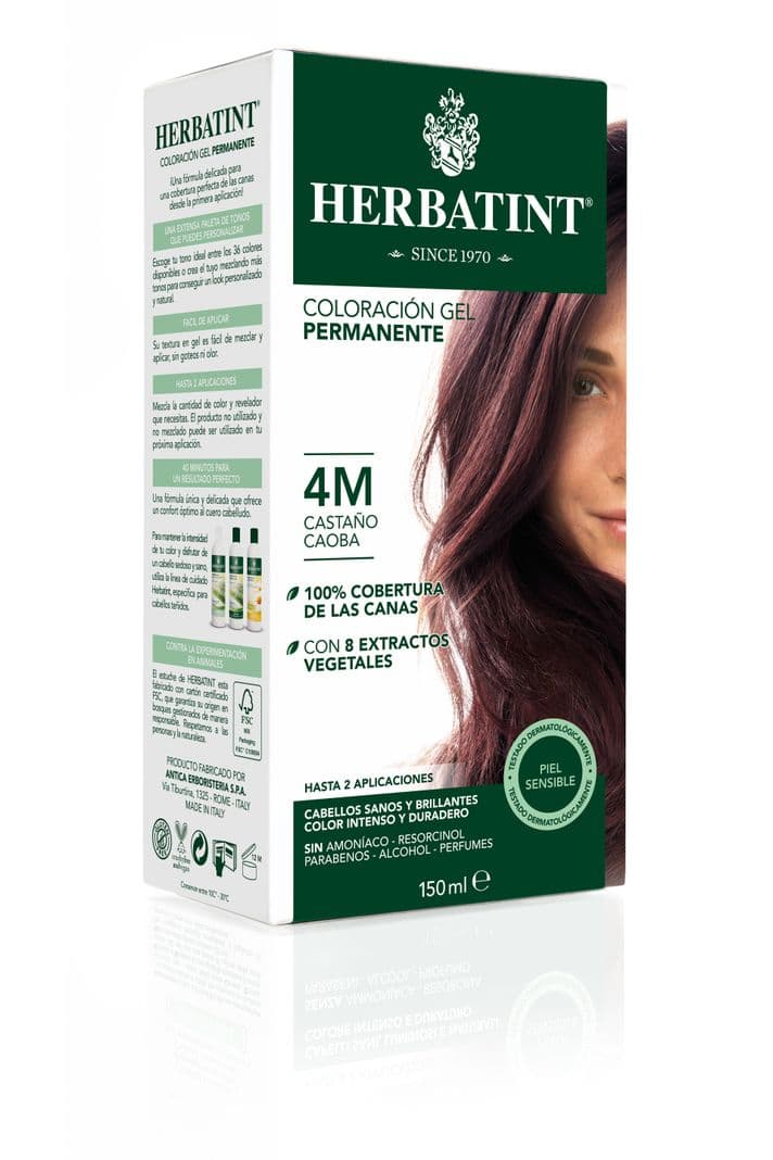 Tintura Permanente Natural - 4M Castano Caoba Verde