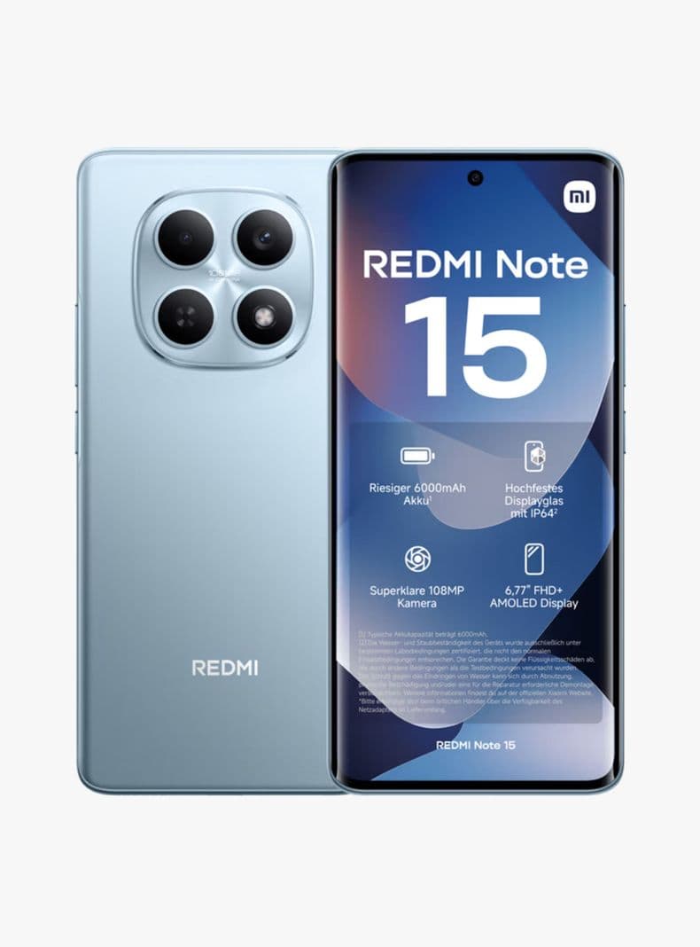 Xiaomi Redmi Note 15 8GB RAM 256GB Memoria 108MPX Dobly Atmos IP64 Azul