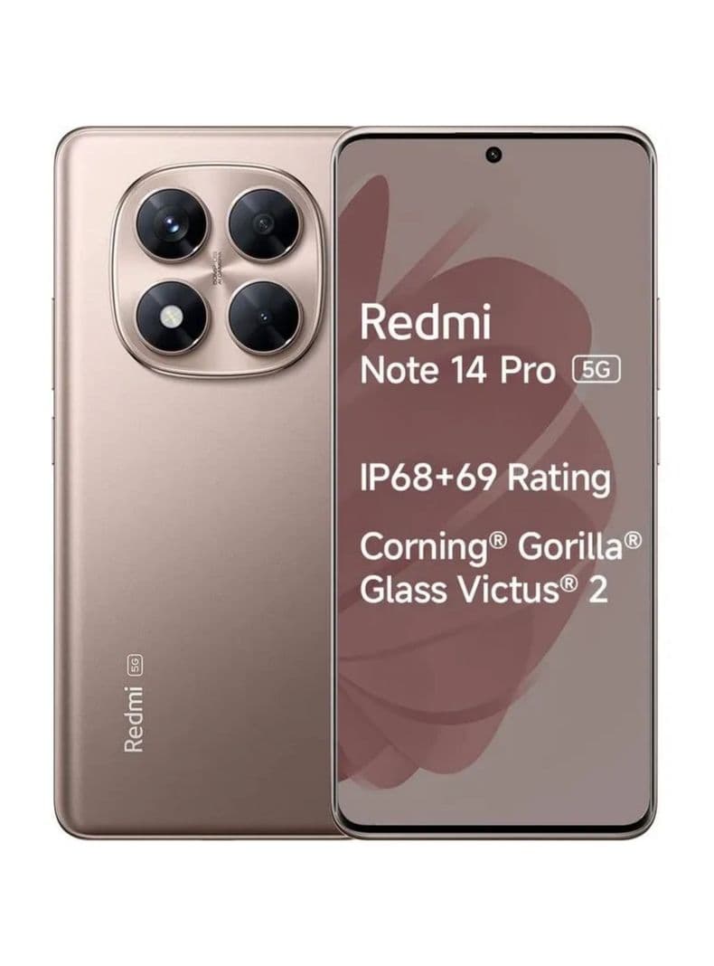 Xiaomi Redmi Note 14 Pro 5G Resistente agua 8GB RAM+ 256GB Memoria NFC AI Cmara 200MP Dorado