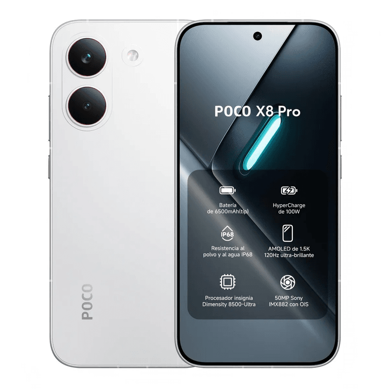 Xiaomi POCO X8 Pro 5G 8GB Ram+ 512gb Ip68 Resistente Agua NFC Blanco