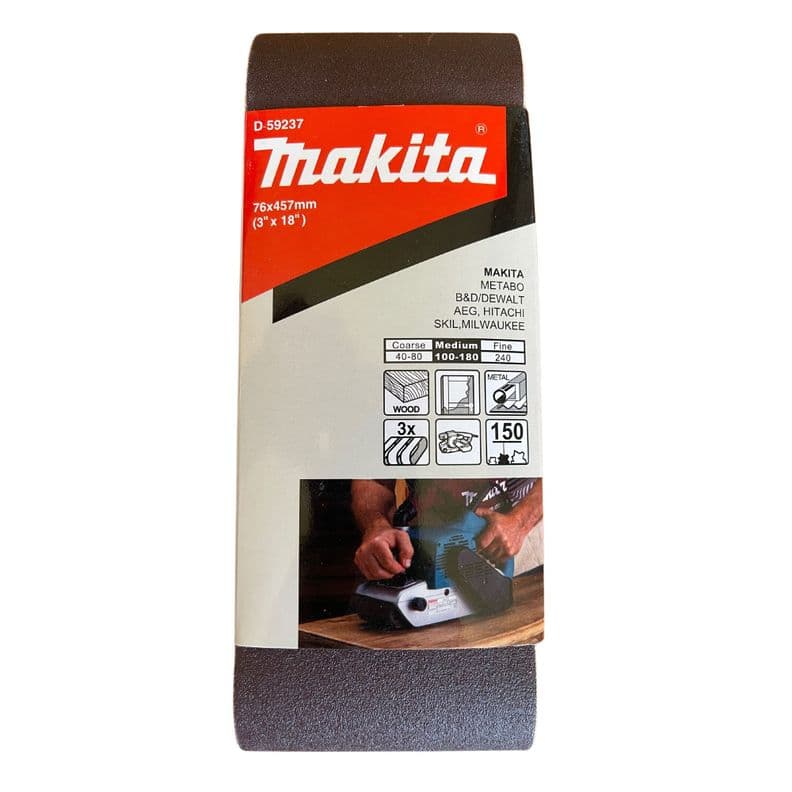 Lija De Banda 3x18" 3Pzs G150 Madera-Metal Makita D-59237