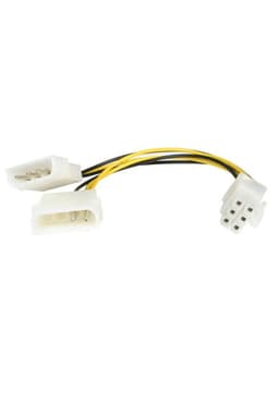 Cable 15cm Adaptador LP4 a PCI Express 6 Pin Tarjeta Grafica Negro