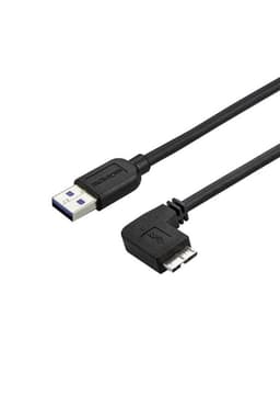 Cable Micro USB 3.0 de 50cm Acodado a la Derecha StarTech Negro