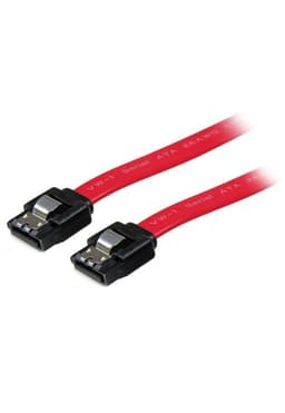 Cable SATA con Cierre de Seguridad de 12 pulgadas Rojo